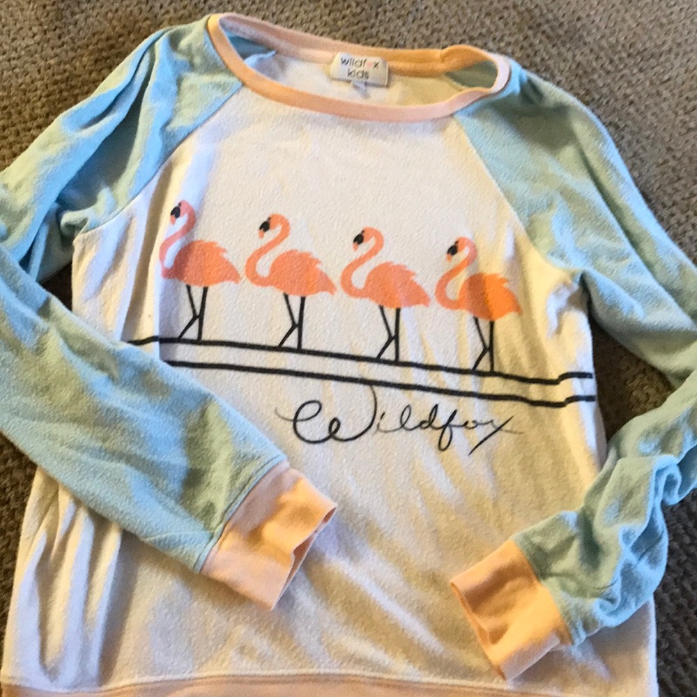 Flamingo Wildfox kids white blue and orange